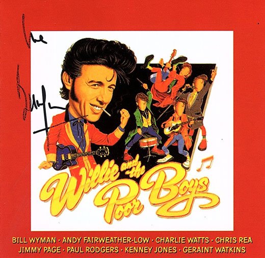 Willie And The Poor Boys – CD Insert Signed By Bill Wyman – Bill Wyman