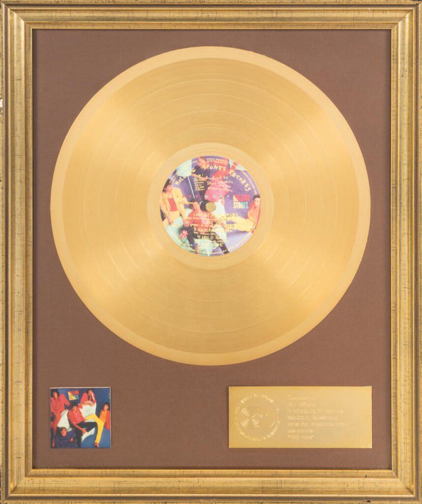 Bill Wyman Dirty Work BVMI gold record award - image 1
